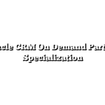 Oracle CRM On Demand Partner Specialization