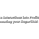 Turn Interactions into Profits by automating your SugarCRM with